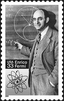 The Enrico Fermi stamp.