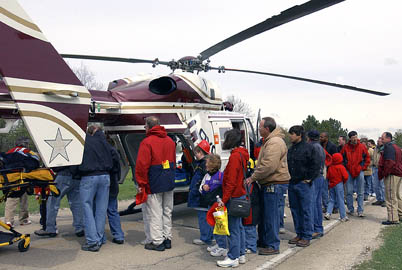 Loyola University Hospital's LifeStar helicopter
