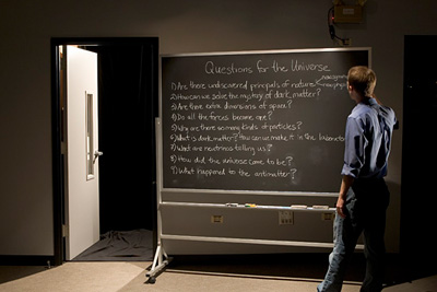 Chalkboard / blackboard with Questions for the Universe