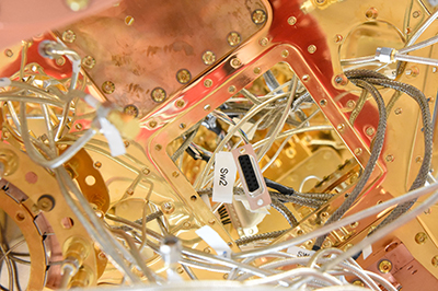 Cryostat open for repair in the SQMS Quantum Garage